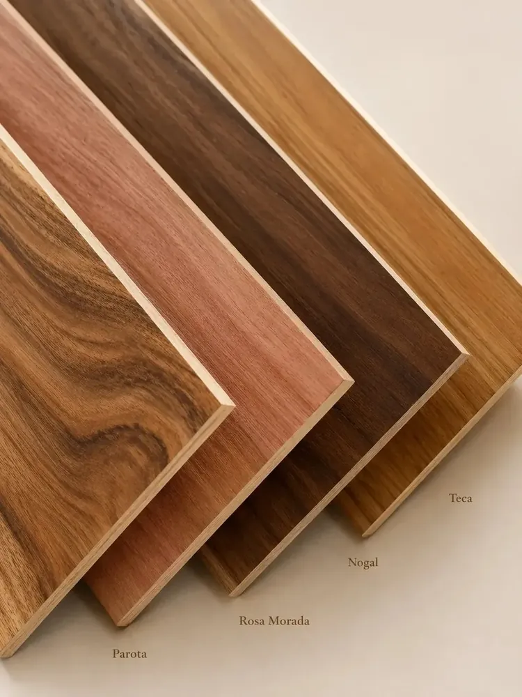 Maderas de Muebles Magistral: Parota, Rosa Morada, Nogal, Teca